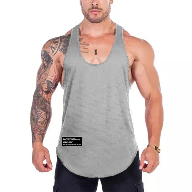 Running Gear Vest - Tank TOP olahraga lari Gym pria,
