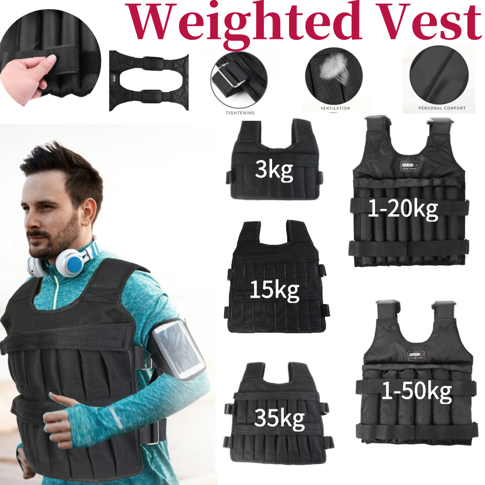 Running Gear Vest - Jaket Beban Latihan 3/15/35kg, Rompi Olahraga