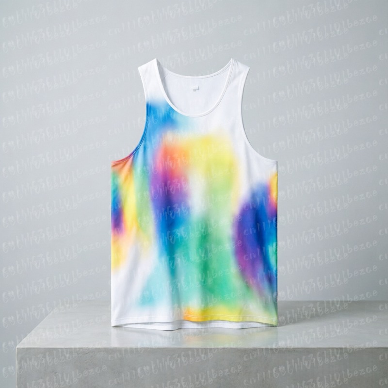 Running Gear Vest - Rompi Lari Bergaris, Kaos Olahraga Tanpa