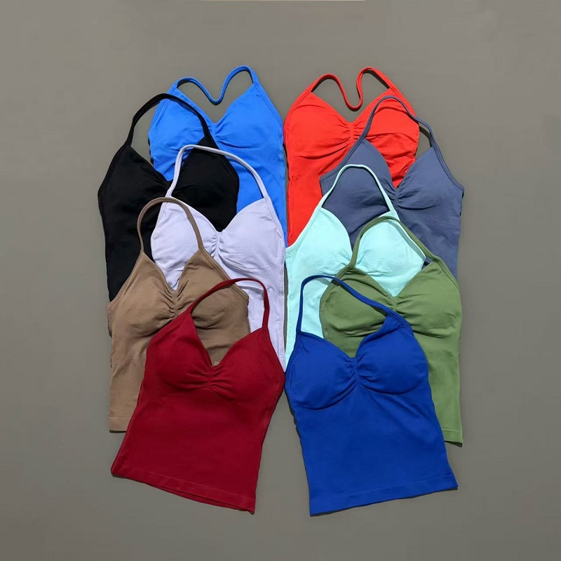 Atasan Olahraga Gym Wanita Tan - Running Gear Vest ulasan dan harga