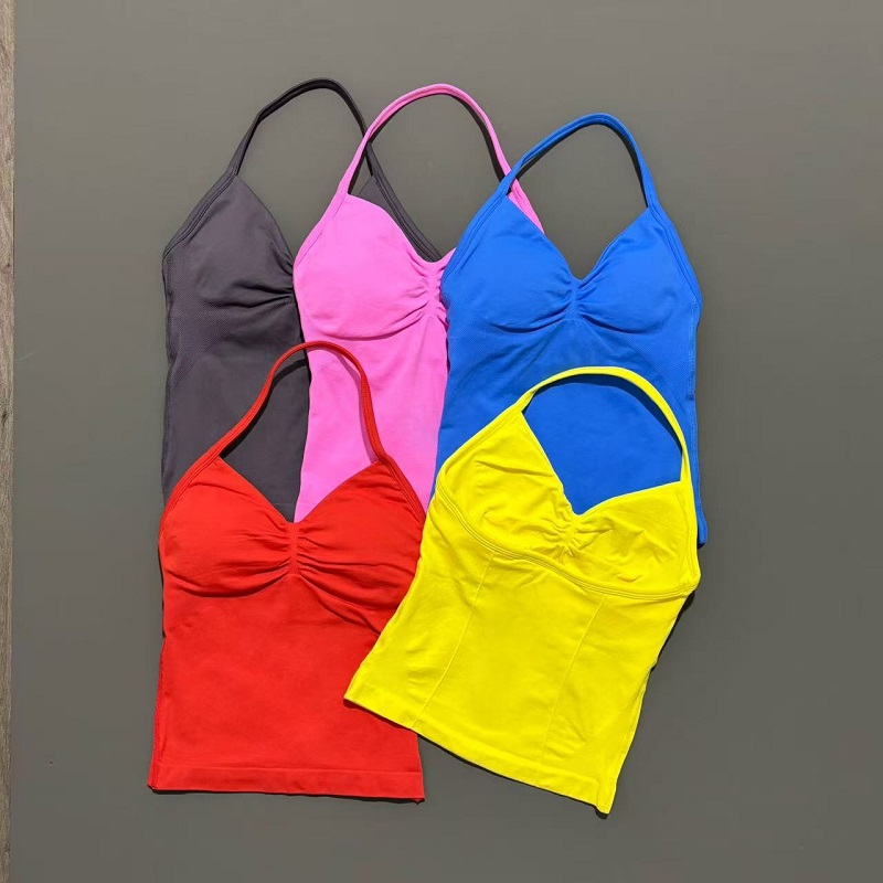 Atasan Olahraga Gym Wanita Tan - Running Gear Vest ulasan dan harga