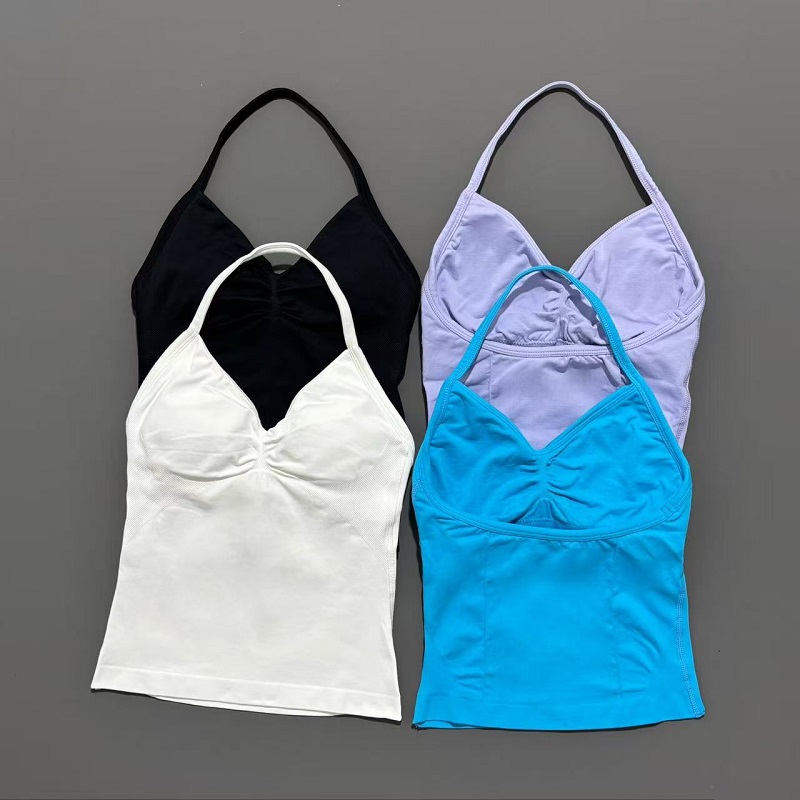 Atasan Olahraga Gym Wanita Tan - Running Gear Vest ulasan dan harga